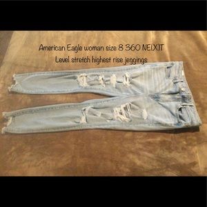 American Eagle Woman size 8 360 NE(X)T level stretch Highest rise jeggings